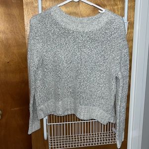 Gray knit sweater